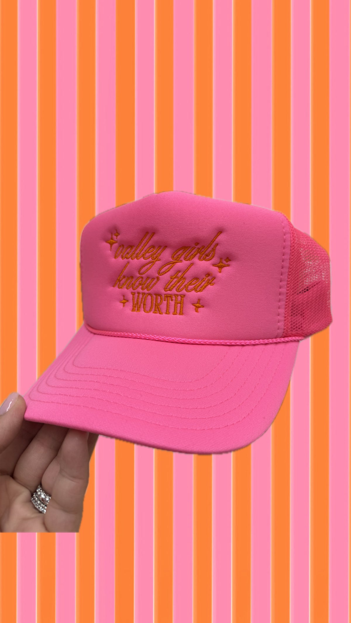 Valley Girls Know Their Worth Trucker Hat