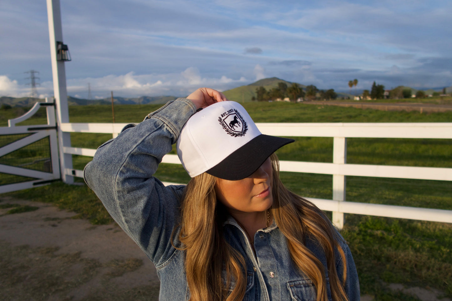 Black & White Stables Trucker Hat