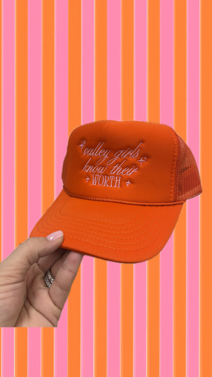 Valley Girls Know Their Worth Trucker Hat